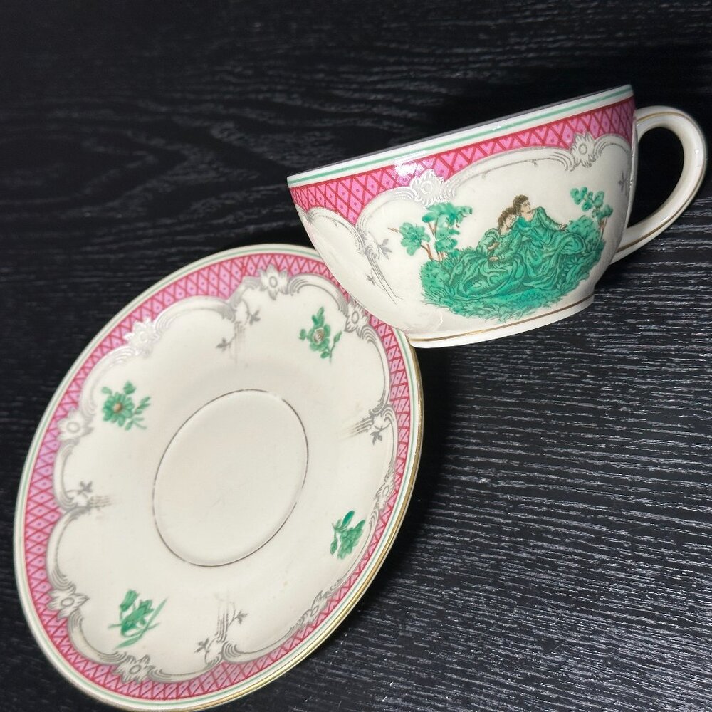 Vintage Seltmann Weiden China Tea Cup & Saucer - Hand Painted in Germany